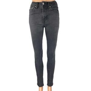 &Denim Women's Black Washed High Waisted Skinny Casual Denim Jeans Size 29/30